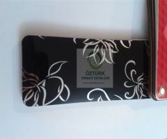 Siyah �i�ek Parlak Panel